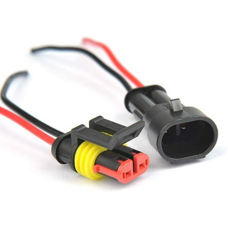 10 sets 2-Way 2 Pin Electrical Connector Waterproof Plug Kit with 8cm Line 10 sets 2-Way 2 Pin Electrical Connector Waterproof Plug Kit with 8cm Line